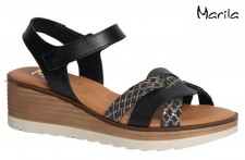MARILA. Woman Leather Sandal Comfort Plant, MADE IN SPAIN.